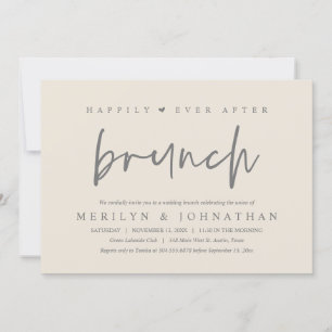 Invitation Heureusement Jamais Après Brunch Soirée de Mariage