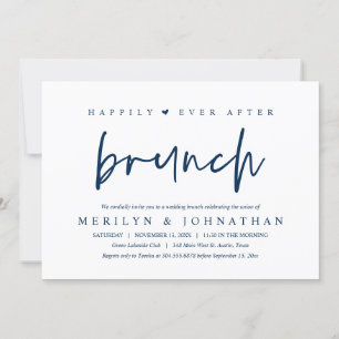 Invitation Heureusement Jamais Après Brunch Soirée de Mariage