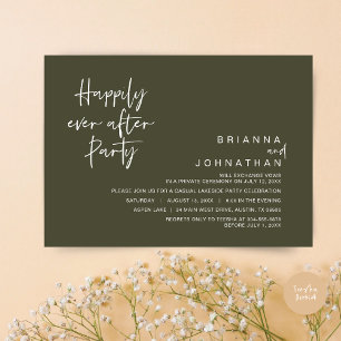 Invitation Heureusement Jamais Après La Fête Du Mariage, Oliv