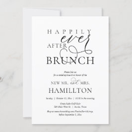 Invitation Heureusement Jamais après la mariage de poste Brun