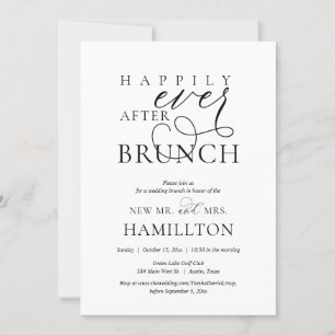 Invitation Heureusement Jamais après la mariage de poste Brun