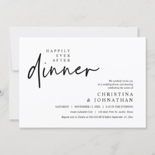 Invitation Heureusement Jamais Après Le Dîner Fête De Mariage