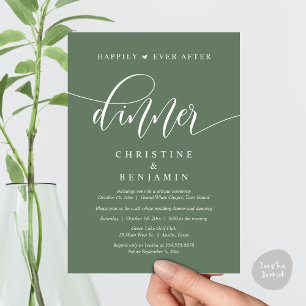 Invitation Heureusement Jamais Après Le Dîner, Mariage Fête D