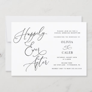 Invitation Heureusement Jamais Après Mariage Réception Invita