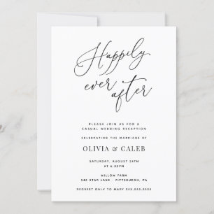 Invitation Heureusement Jamais Après Mariage Réception Invita