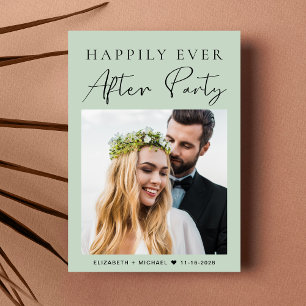 Invitation Heureusement Jamais Après Photo Sage Mariage Récep