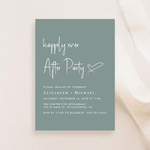 Invitation Heureusement Jamais Après Sage Green Mariage Récep