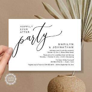 Invitation Heureusement Jamais Après Un Mariage De Fête Récep
