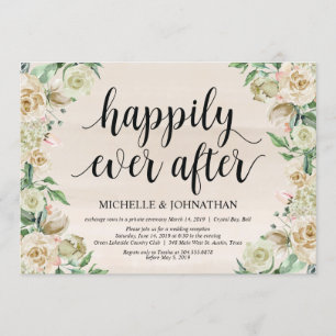 Invitation Heureusement pour toujours, Elopement Réception In