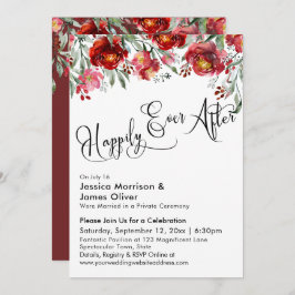 Invitation Heureusement que jamais après la typographie Fleur