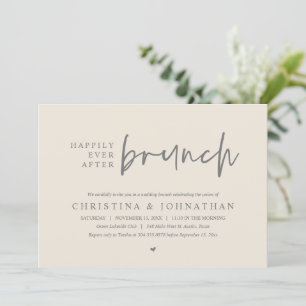Invitation Heureusement toujours après Brunch Wedding Party,
