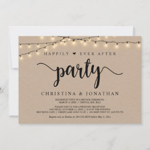 Invitation Heureusement toujours après la fête, String Lights