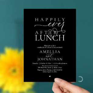 Invitation Heureux à jamais après le déjeuner Mariage moderne