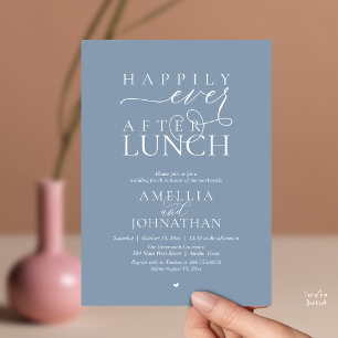 Invitation Heureux à jamais après le déjeuner Mariage moderne