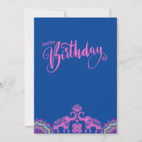 heureux anniversaire conception d'éléphants indien