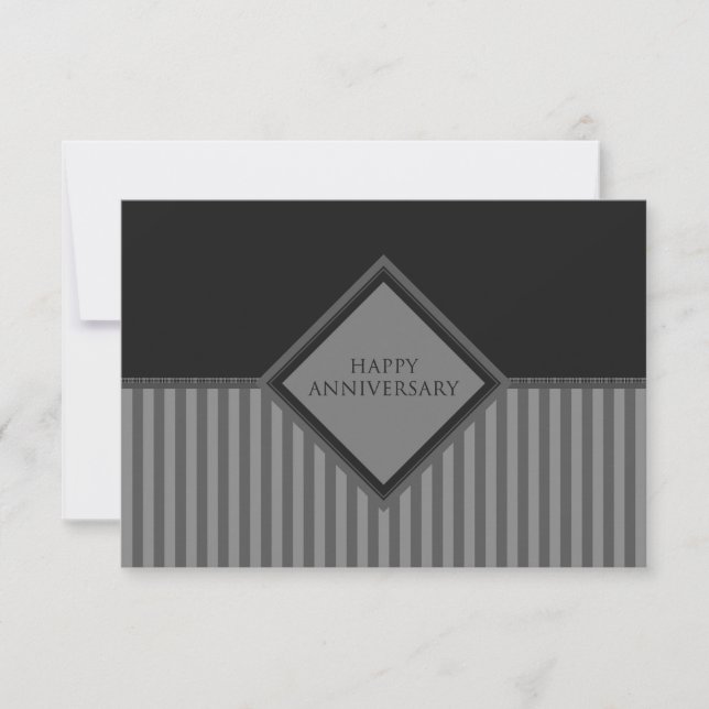 Invitation heureux anniversaire rayures (Devant)