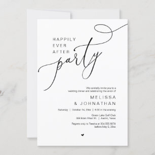 Invitation Heureux Après La Fête, Dîner Mariage Danser