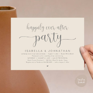 Invitation Heureux Après La Fête, Dîner Mariage Danser