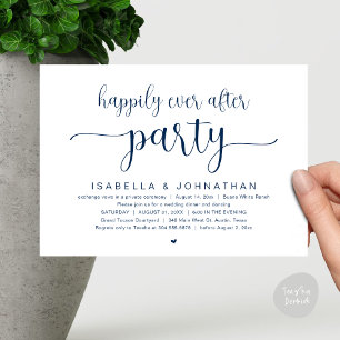 Invitation Heureux Après La Fête, Dîner Mariage Danser
