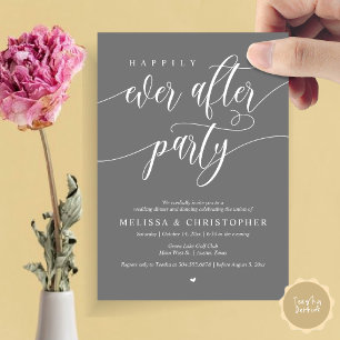 Invitation Heureux Après La Fête, Dîner Mariage Danser