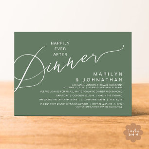 Invitation Heureux Après Le Dîner, Soirée De Mariage Moderne