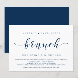 Invitation Heureux après, Mariage Elopement Brunch Invit