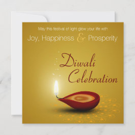Invitation Heureux Diwali Diya - Festival de la lumière Invit