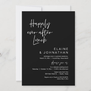 Invitation Heureux Jamais Après Brunch, Elopement Classy Blac