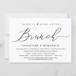 Invitation Heureux Jamais Après Brunch Elopement, Script Mode