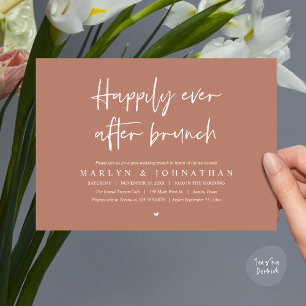 Invitation Heureux Jamais Après Brunch, Mariage Elopement