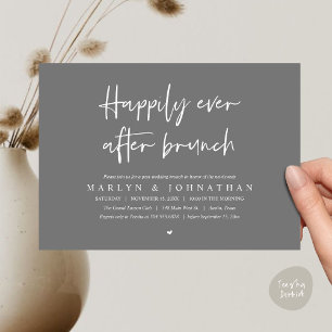 Invitation Heureux Jamais Après Brunch, Mariage Elopement