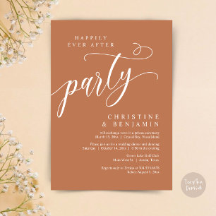 Invitation Heureux Jamais Après La Fête, Elopement Mariage