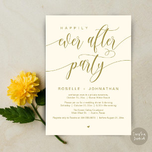 Invitation Heureux Jamais Après La Fête Moderne Dîner Mariage