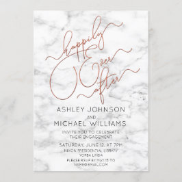Invitation Heureux Jamais après la partie d'engagement en mar