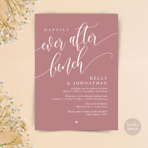 Invitation Heureux Jamais Après Le Déjeuner Mariage, Dusty Ro
