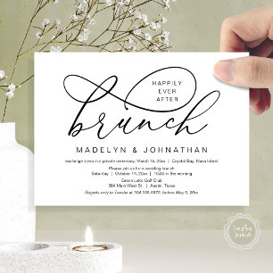 Invitation Heureux Jamais Après Le Déjeuner, Mariage Elopemen