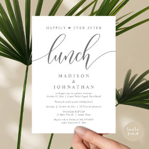 Invitation Heureux Jamais Après Le Déjeuner, Poste Mariage