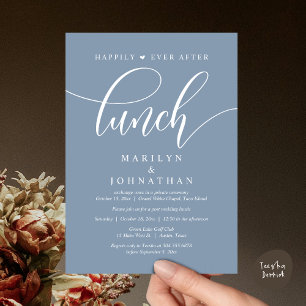 Invitation Heureux Jamais Après Le Déjeuner, Poste Mariage