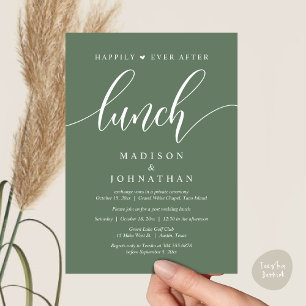 Invitation Heureux Jamais Après Le Déjeuner, Poste Mariage