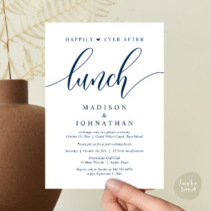 Invitation Heureux Jamais Après Le Déjeuner, Poste Mariage