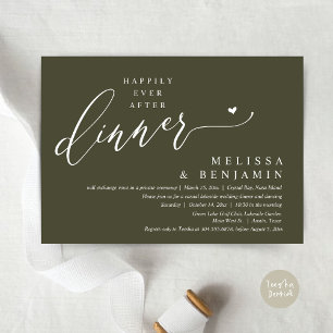 Invitation Heureux Jamais Après Le Dîner Coeur Mariage