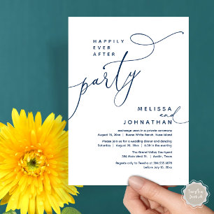 Invitation Heureux Jamais Après Le Dîner D'Elopement Du Maria