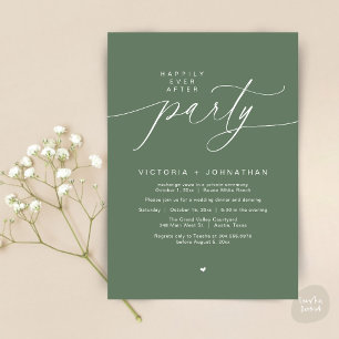 Invitation Heureux Jamais Après Le Dîner D'Elopement Du Maria
