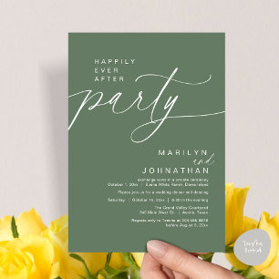 Invitation Heureux Jamais Après Le Dîner D'Elopement Du Maria