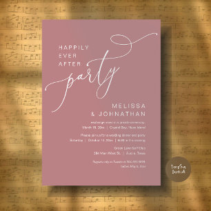 Invitation Heureux Jamais après le dîner Mariage de fête Dust