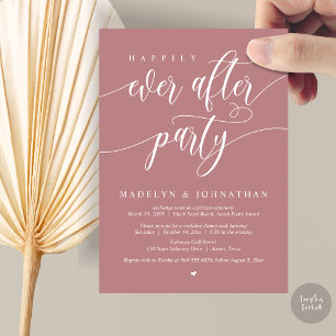Invitation Heureux Jamais après le dîner Mariage de fête Dust