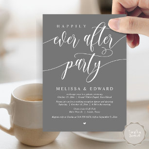 Invitation Heureux Jamais Après Le Dîner Mariage Elopement