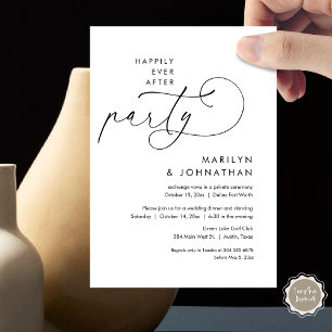 Invitation Heureux Jamais Après Le Dîner Mariage Elopement