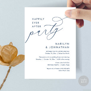 Invitation Heureux Jamais Après Le Dîner Mariage Elopement