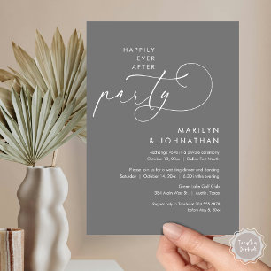 Invitation Heureux Jamais Après Le Dîner Mariage Elopement